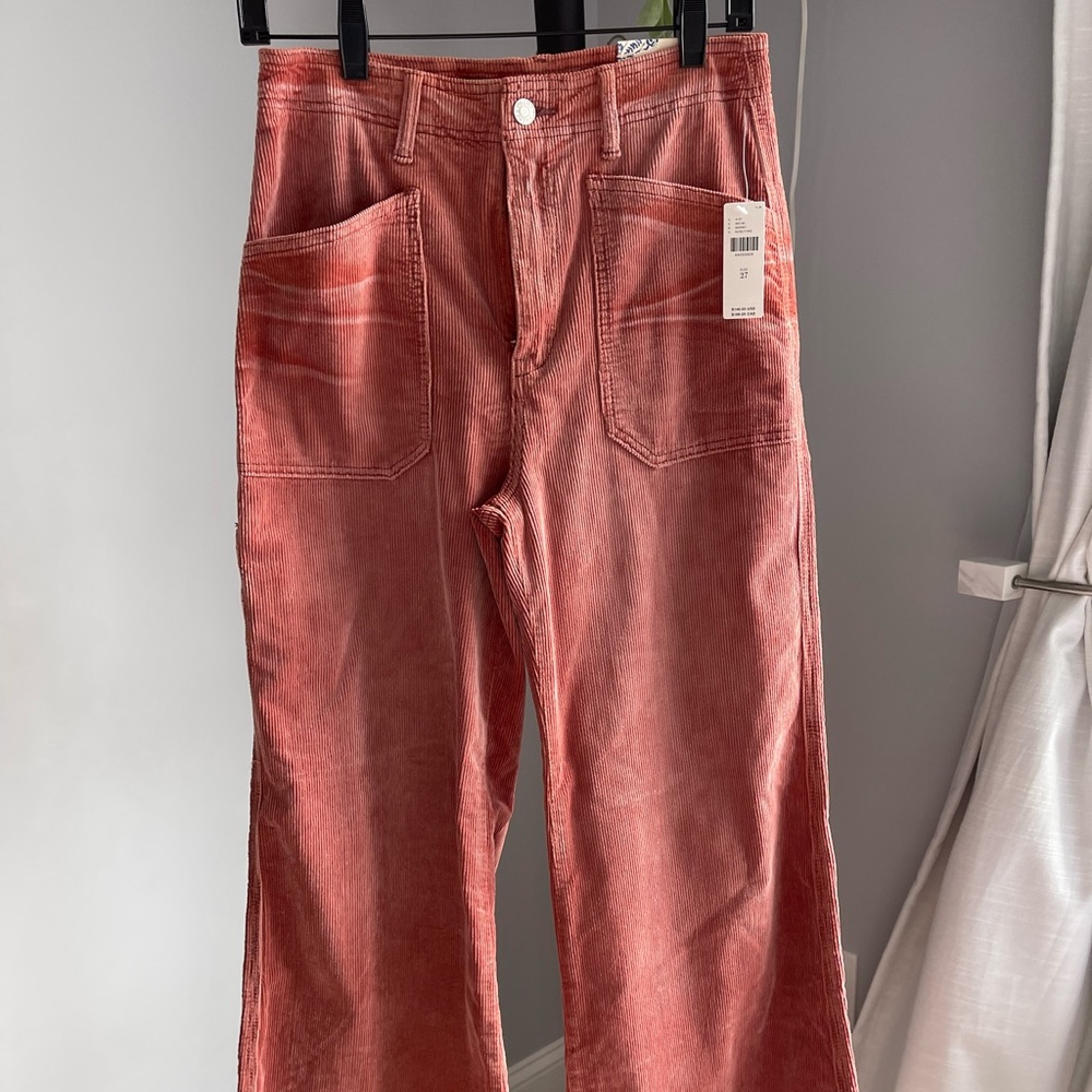 anthropology NEW bell bottom corduroy pants